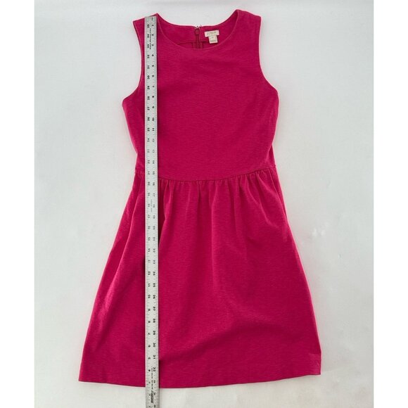 J.Crew Factory DayBreak Fuchsia Cotton Dress Pockets Size XS Preppy FLAWS - Picture 11 of 14